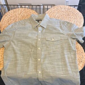 Men's THE WESTERN SHIRT banana republic Green Button-Up Shirt xl